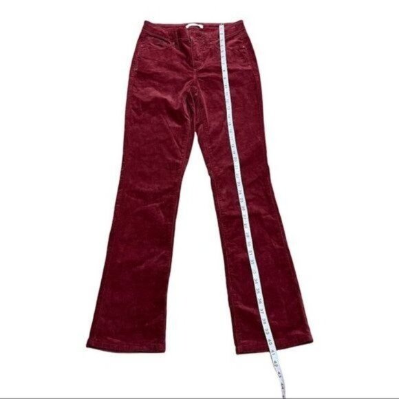 Lauren Conrad Corduroy Burgundy Bootcut Mid Rise Pants Size 4 - Picture 4 of 8